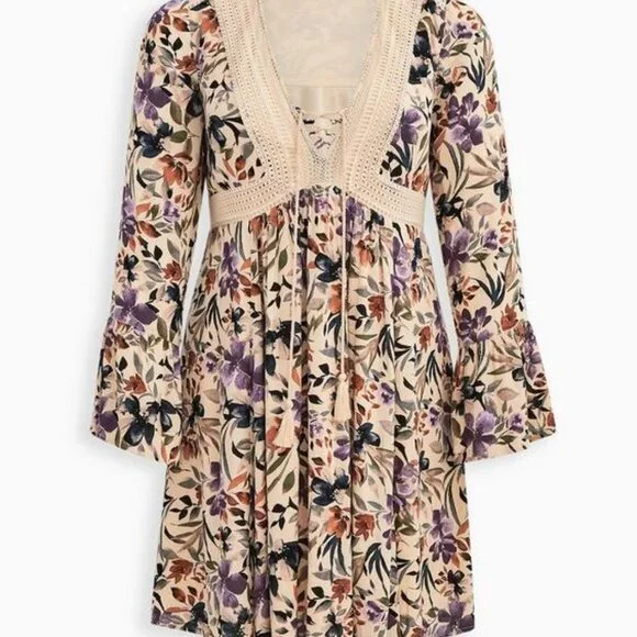 Torrid 3 Floral Mini Dress - Picture 4 of 10